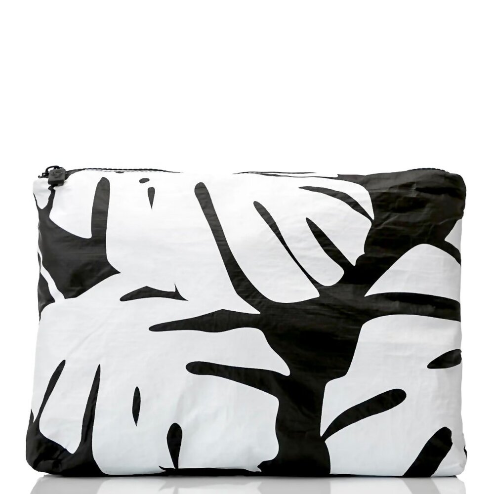 ALOHA Collection—Mid Pouch—Monstera Monochrome—Hawaii Beach & Travel Pouch *NWT*